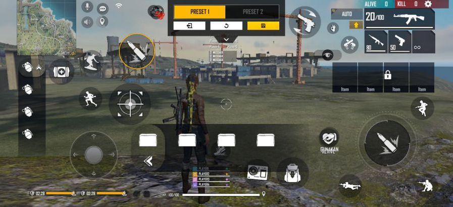 Setingan Custom HUD FF 2 Jari