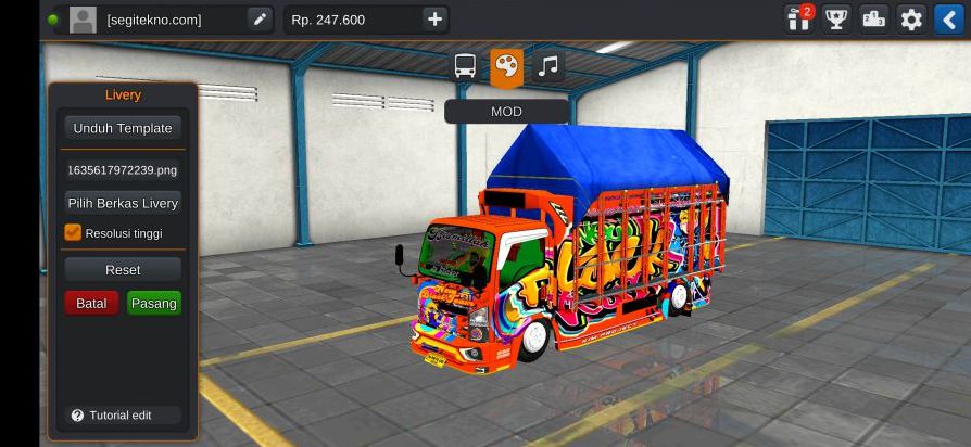 Download Mod Bussid Truk Kontes Black Team Tron