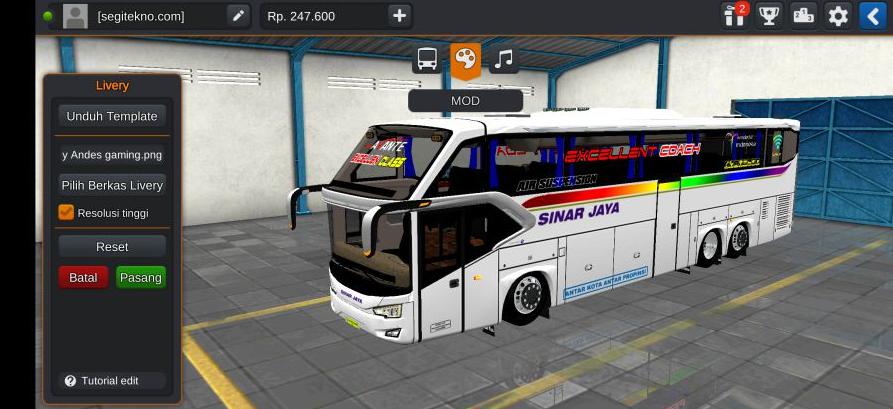 Download Mod Bussid Bus Tronton Sinar Jaya Avante H9