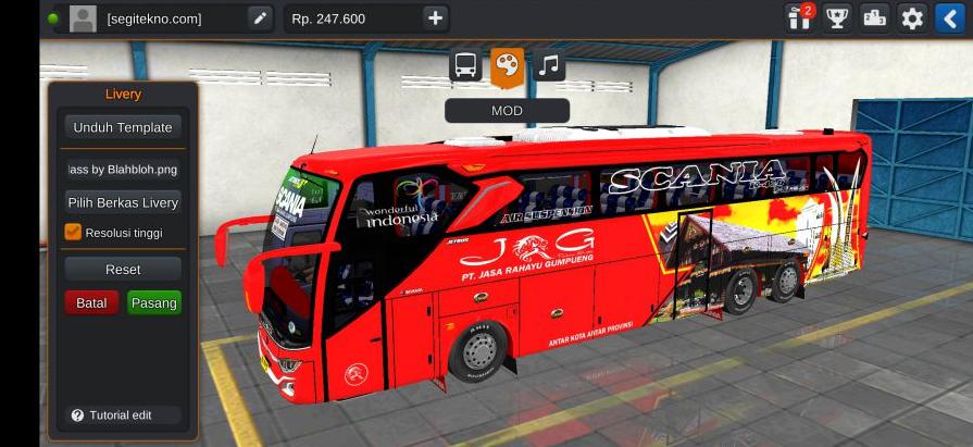 Download Mod Bussid Bus Tronton Jasa Rahayu Gumpueng K410 SG