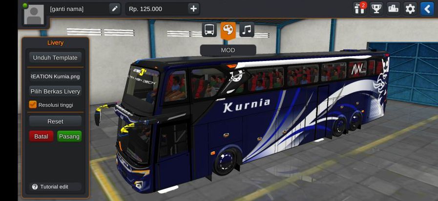 Download Livery Bussid Bus UHD Kurnia