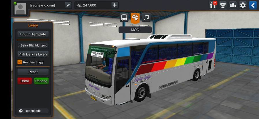 Download Mod Bussid HD Sinar Jaya