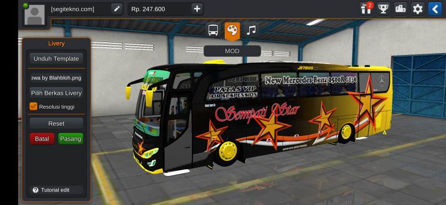 Mod Bussid Sempati Star JBHD