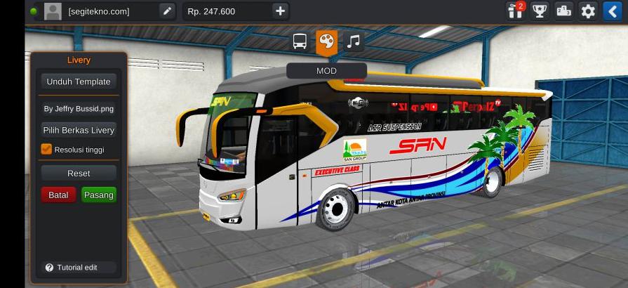 Download Livery & Mod Bussid SAN SR2 Legacy