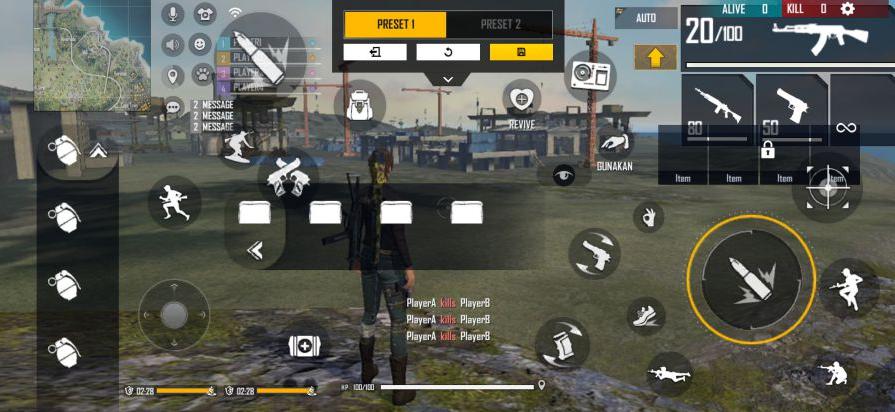 custom hud auto aim Free fire