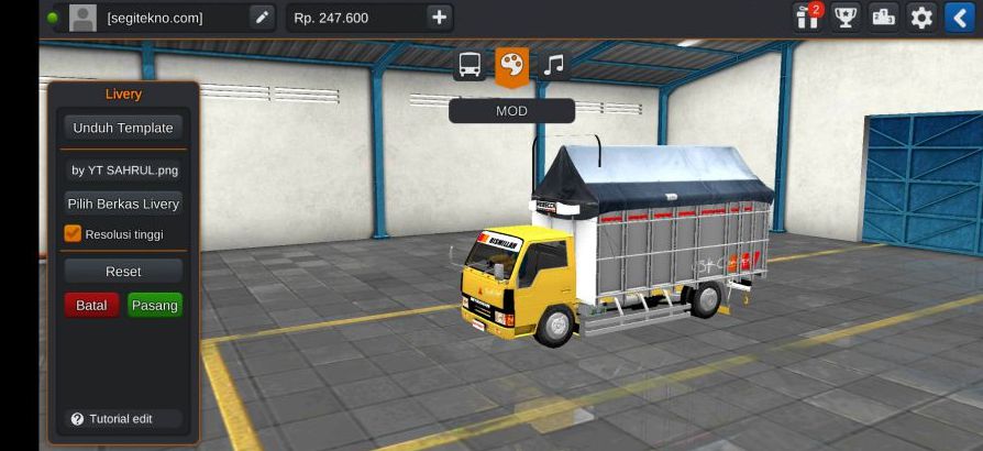 Mod Bussid Truck Cabe Balap Ragasa Herex Style