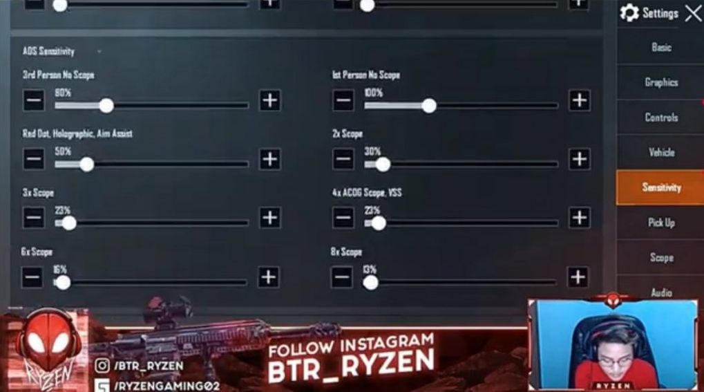 setting sensitivitas PUBG Mobile