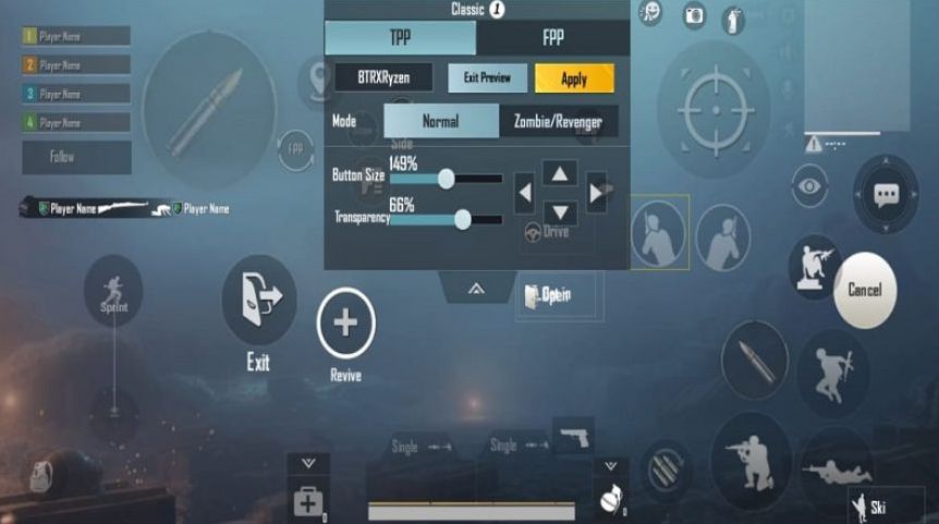 Kode layout & sensitivitas PUBG 4 Jari
