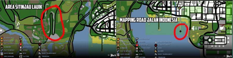 Map Jalanan Lokal GTA SA Android Mod Truck Indonesia