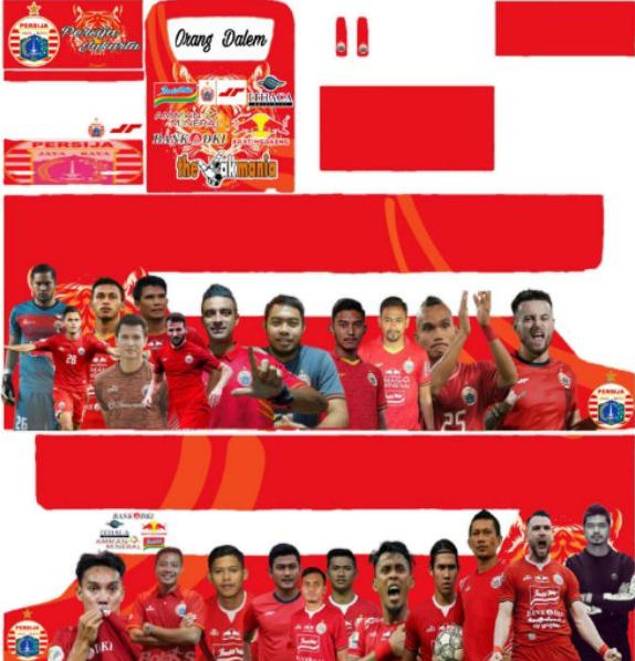 Livery Bussid Persija Full Team