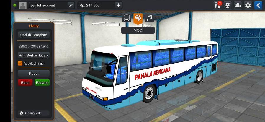 Download Mod Bussid Pahala Kencana Neoplan Transliner