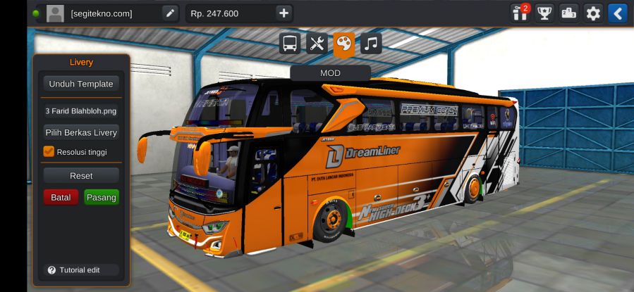 Download Mod Bussid Dreamliner Raven